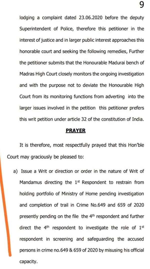 eps - sathankulam lockup death - supreme court 